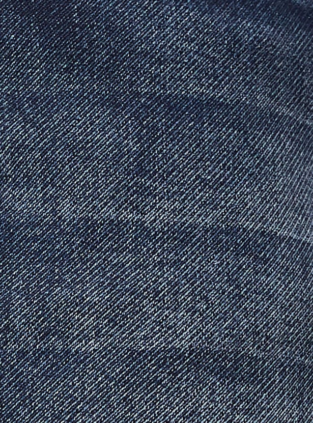 Men Washed Slim Fit Jeans