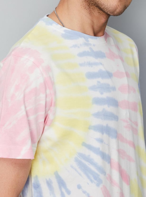 Men Tie and Dye Printed Slim Fit T-shirt