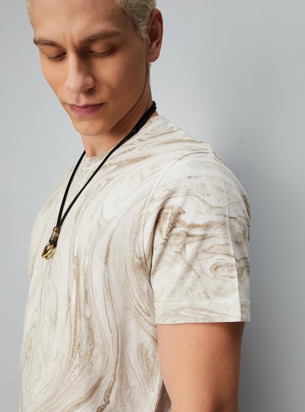 Men Tie & Dye Slim Fit T-shirt