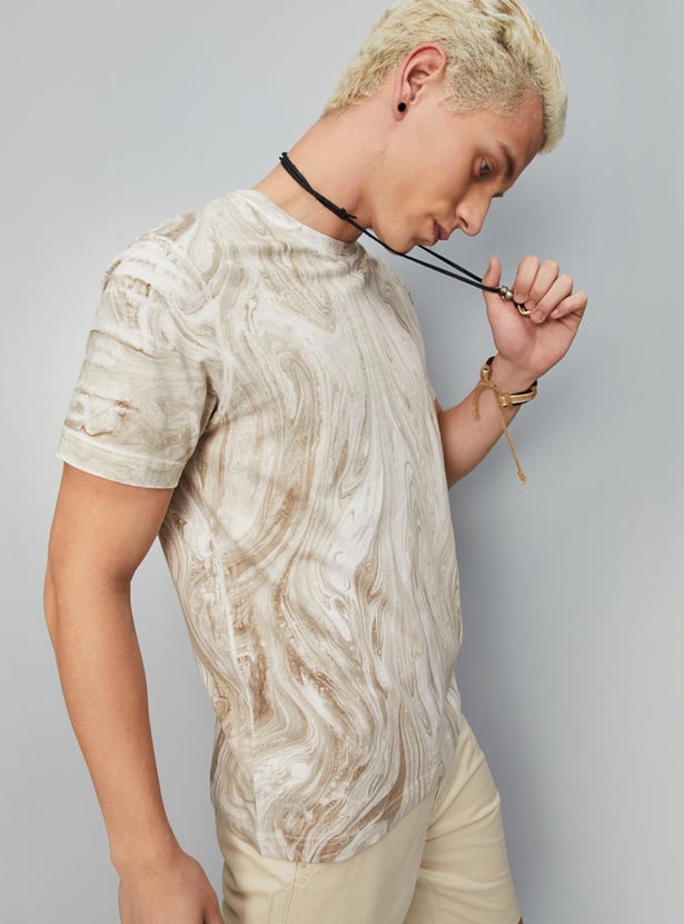 Men Tie & Dye Slim Fit T-shirt
