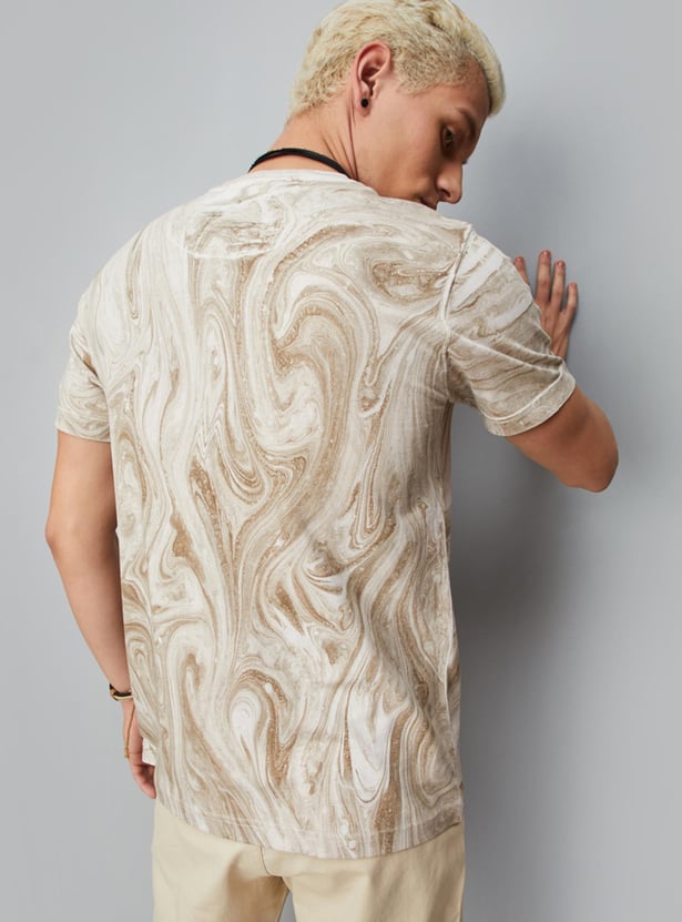Men Tie & Dye Slim Fit T-shirt