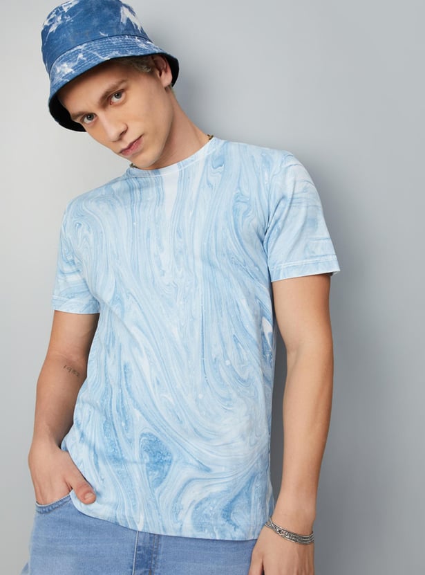 Men Tie & Dye Slim Fit T-shirt