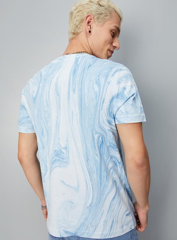 Men Tie & Dye Slim Fit T-shirt