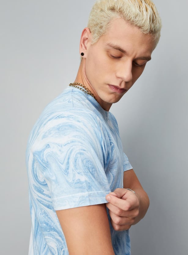 Men Tie & Dye Slim Fit T-shirt