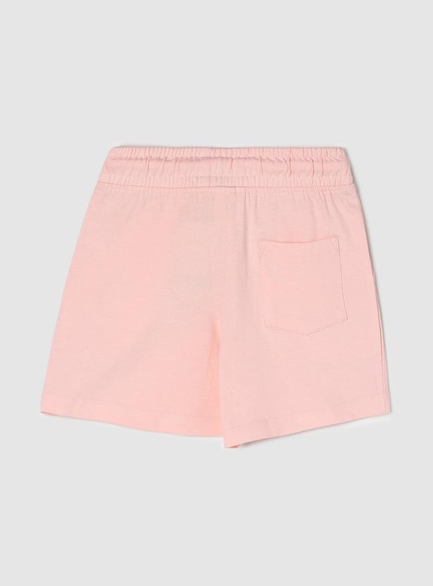Girls Placement Print Knit Shorts