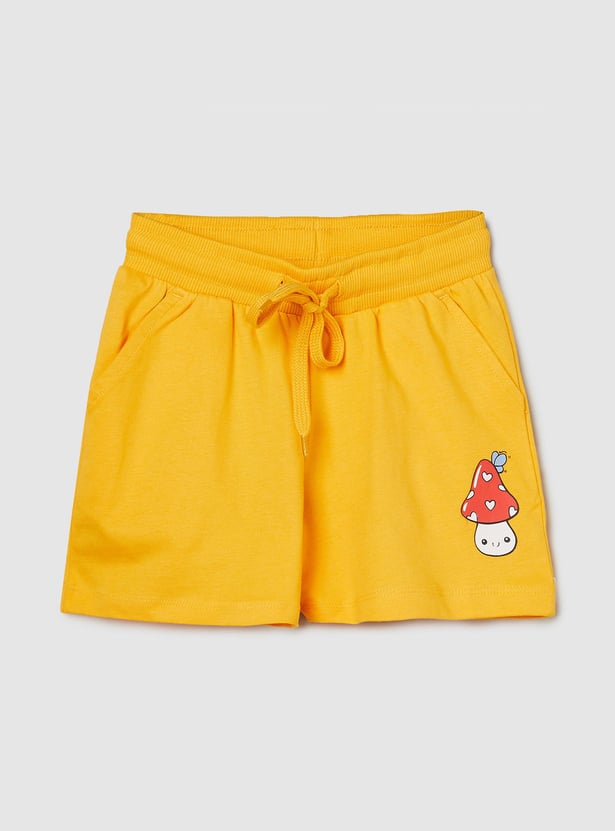 Girls Printed Knit Shorts