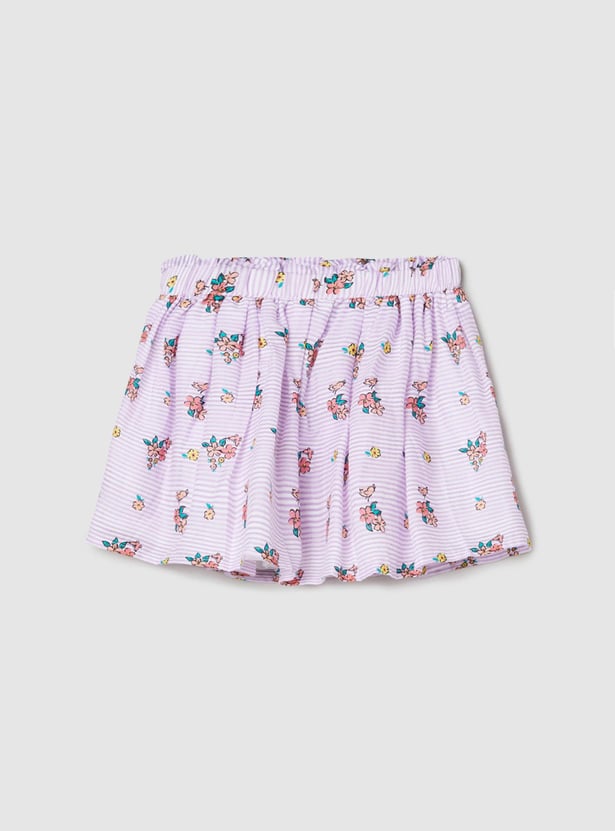 Girls Printed A-Line Skirt