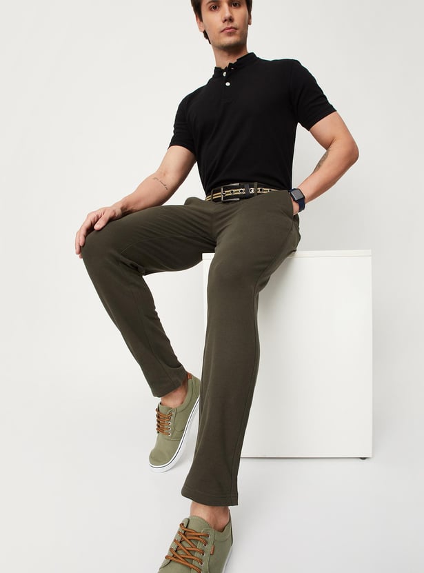 Men Solid Skinny Fit Chinos