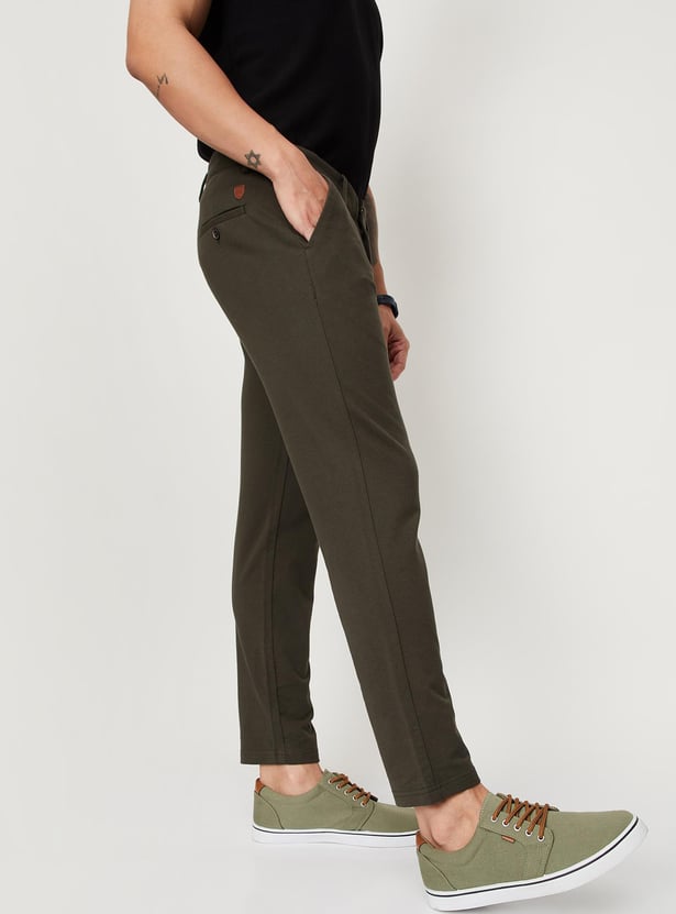 Men Solid Skinny Fit Chinos