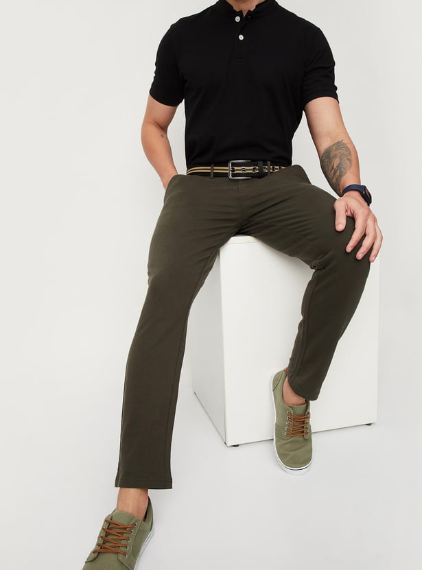 Men Solid Skinny Fit Chinos