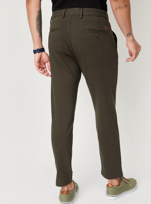 Men Solid Skinny Fit Chinos