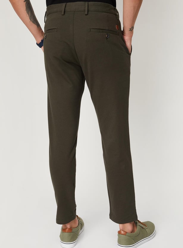 Men Solid Skinny Fit Chinos
