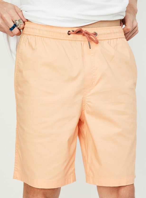 Men Solid Slim Fit Shorts