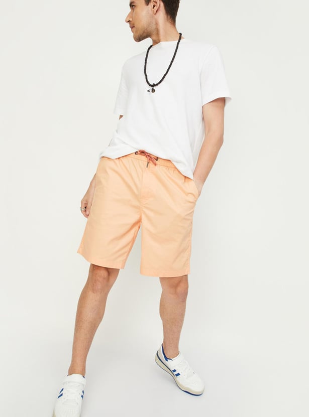 Men Solid Slim Fit Shorts