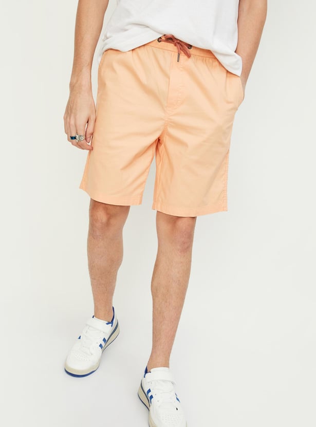 Men Solid Slim Fit Shorts