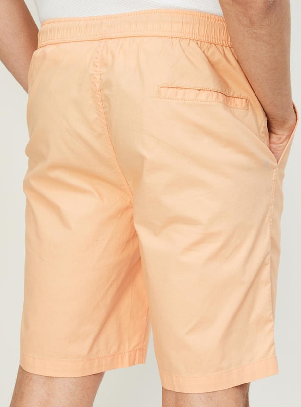 Men Solid Slim Fit Shorts