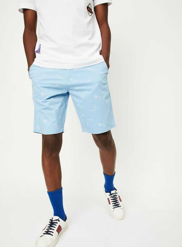 Men Printed Slim Fit Casual Shorts