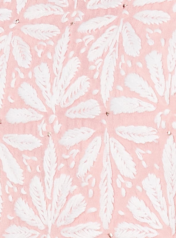 Women Chikankari Layered Kurta with Inner