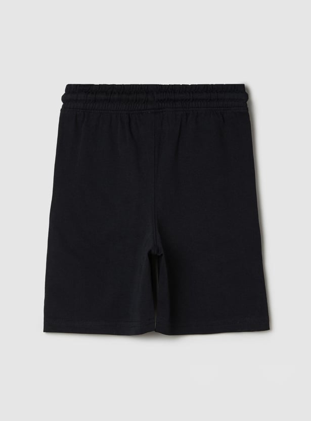 Boys Solid Drawstring Shorts