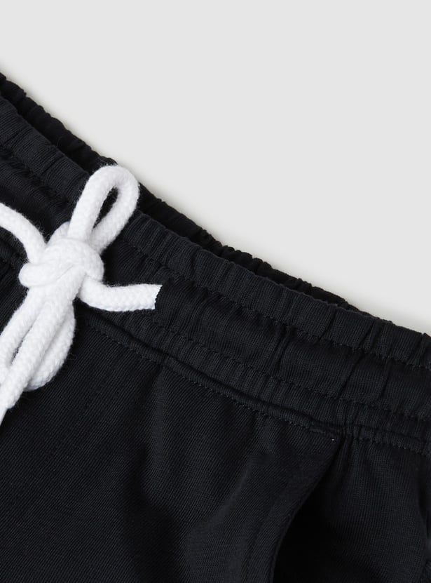 Boys Solid Drawstring Shorts