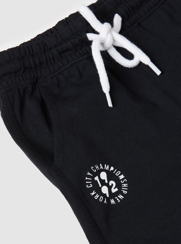 Boys Solid Drawstring Shorts