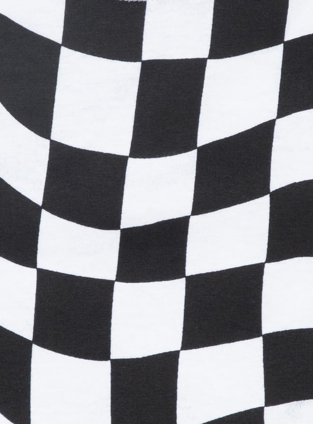 Boys Checked Knit Sleeveless T-shirt