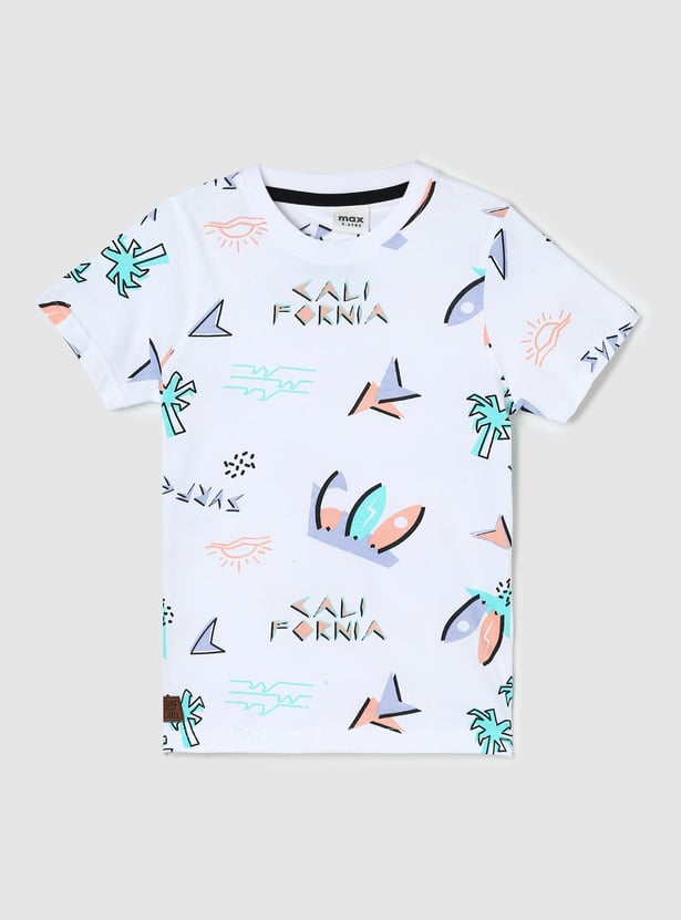 Boys Graphic Printed Crew Neck T-shirt
