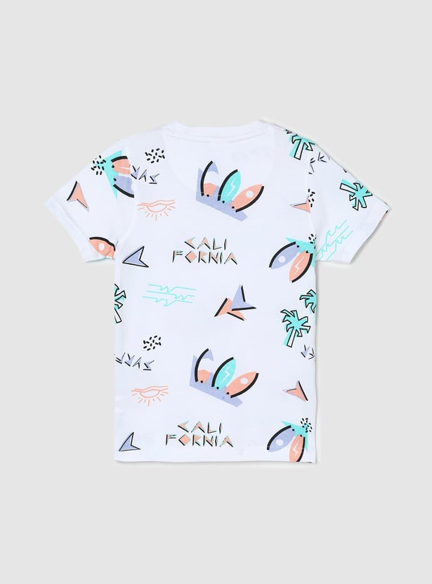 Boys Graphic Printed Crew Neck T-shirt