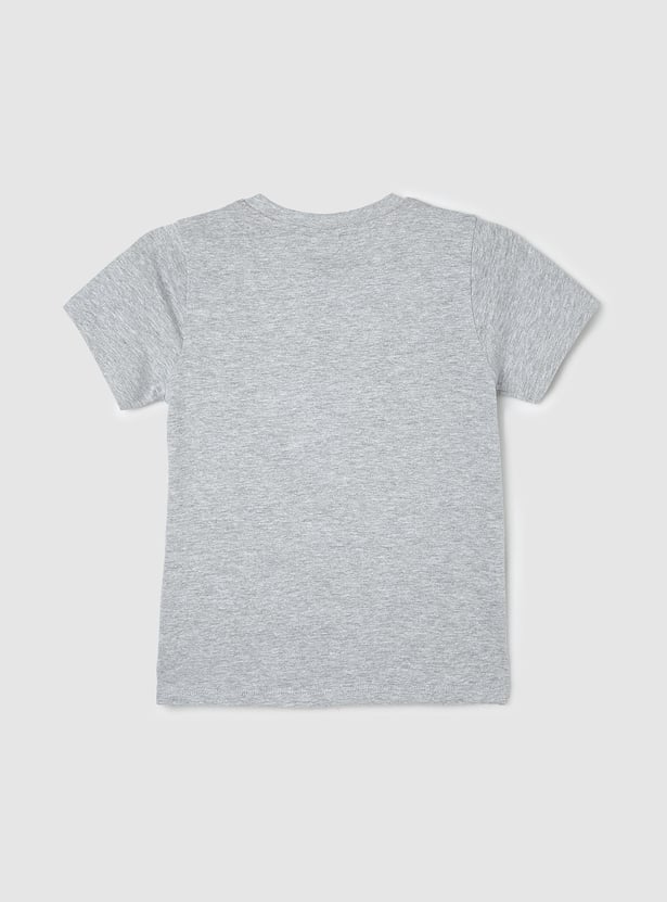 Boys Typographic Printed Crew Neck T-shirt