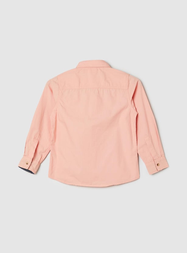Boys Solid Full Sleeve Shirt