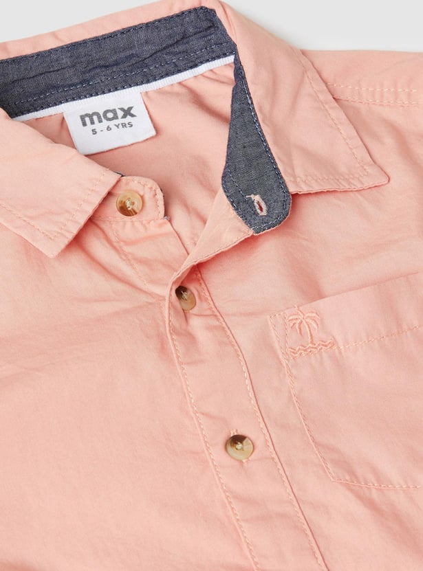 Boys Solid Full Sleeve Shirt