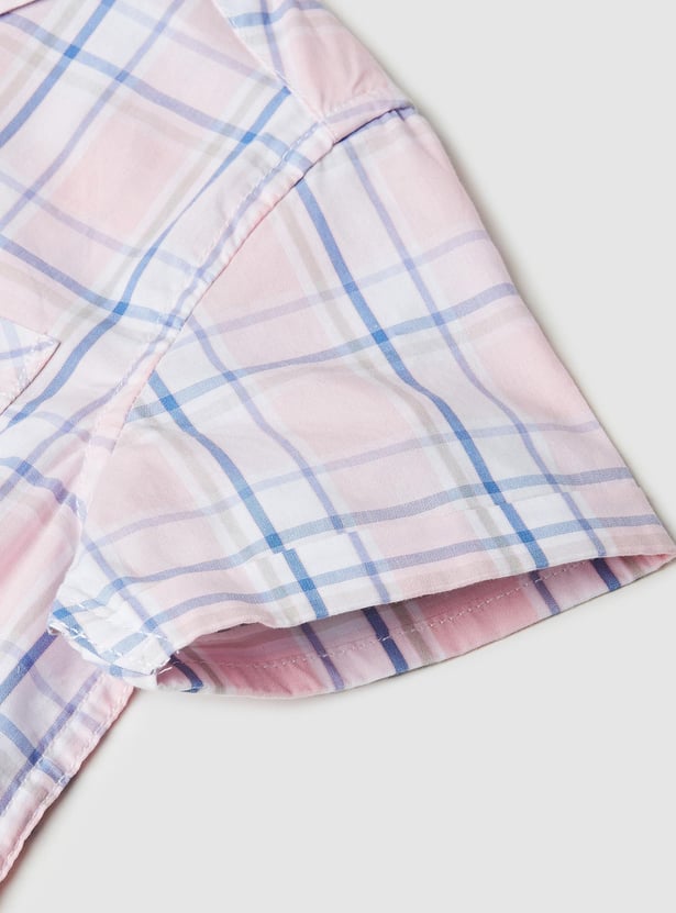 Boys Checked Short Sleeve Shirt