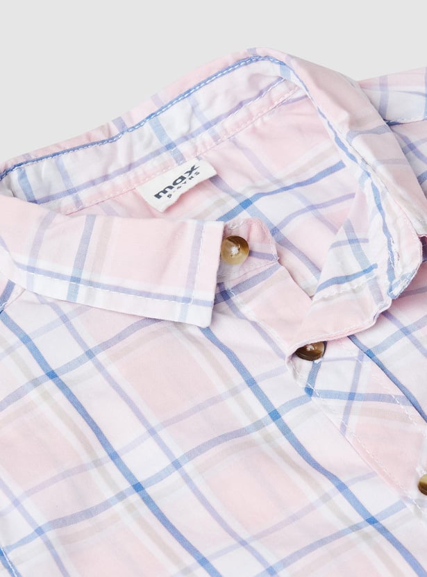 Boys Checked Short Sleeve Shirt