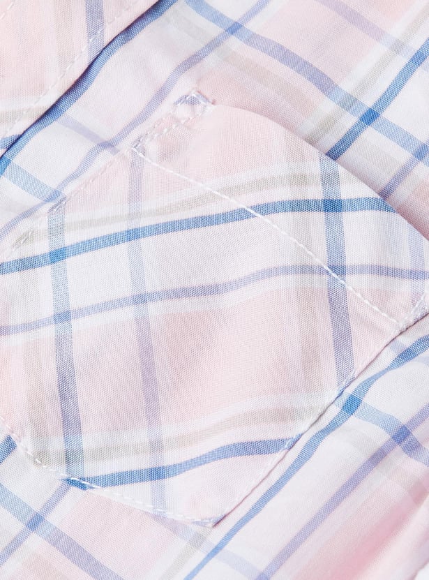 Boys Checked Short Sleeve Shirt