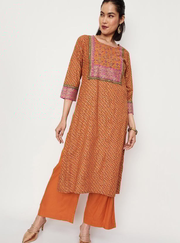 Women Printed Kurta and Palazzos
