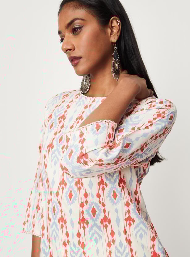 Women Printed Kurta with Straight Pants