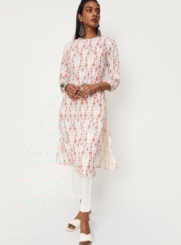 Women Printed Kurta with Straight Pants