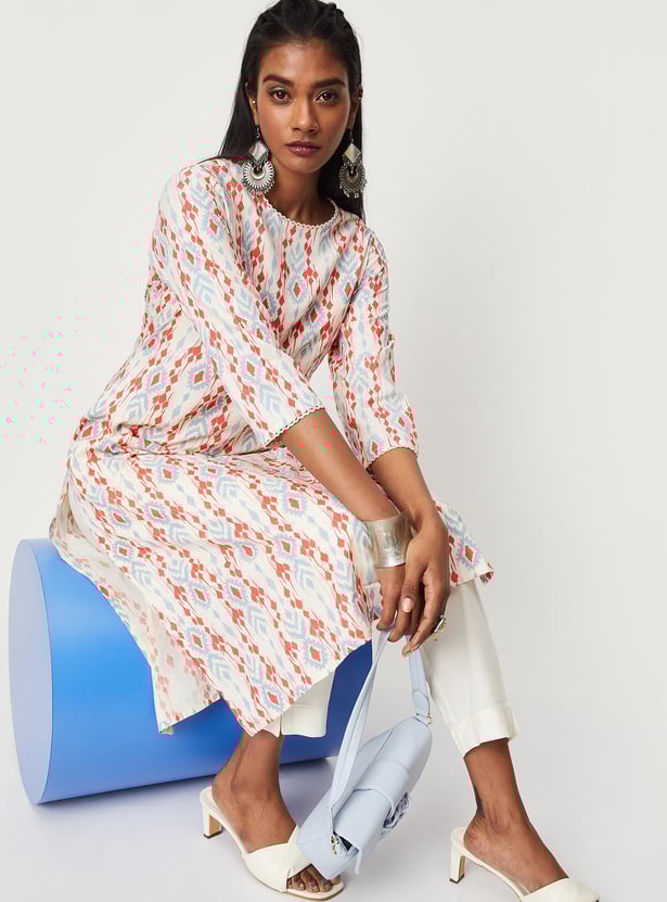 Women Printed Kurta with Straight Pants