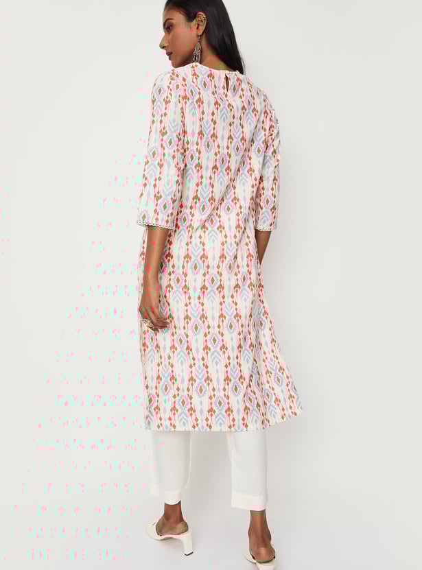 Women Printed Kurta with Straight Pants