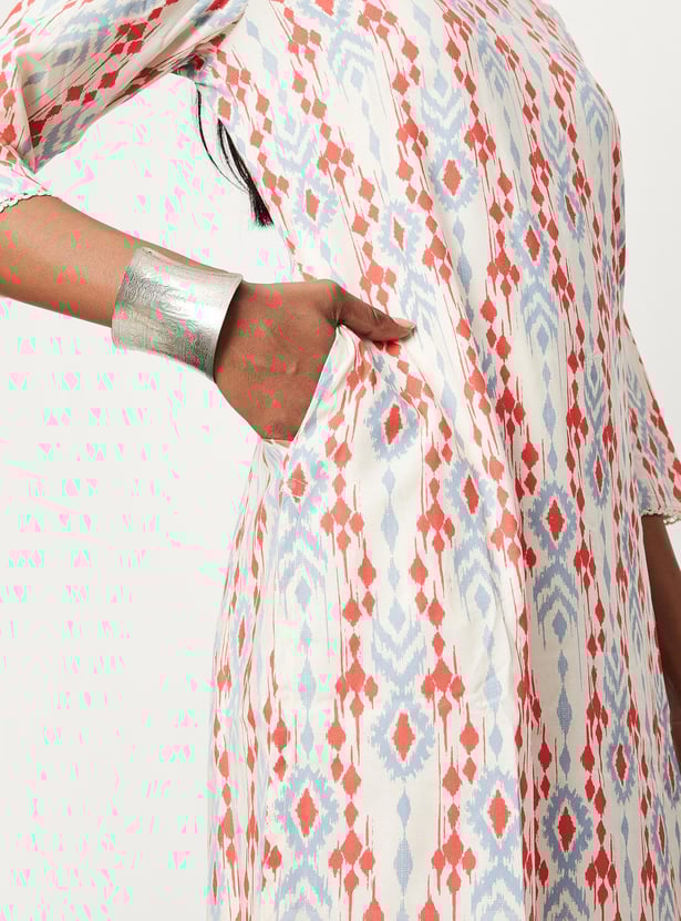 Women Printed Kurta with Straight Pants