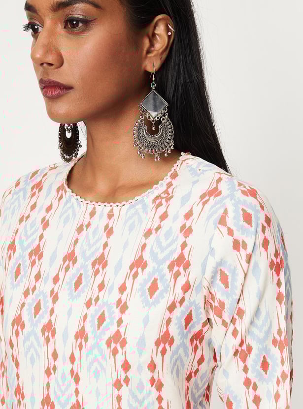Women Printed Kurta with Straight Pants