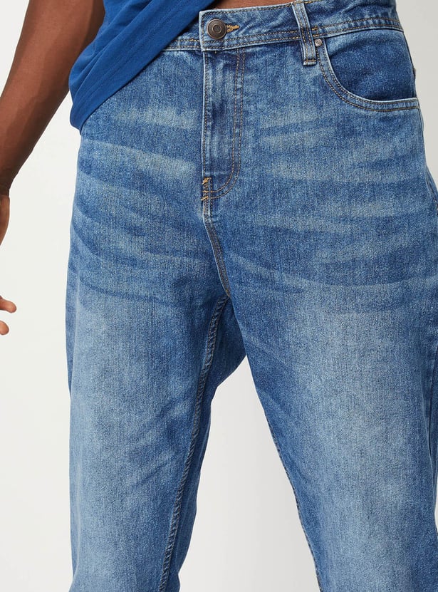 Men Washed Carrot Fit Jeans