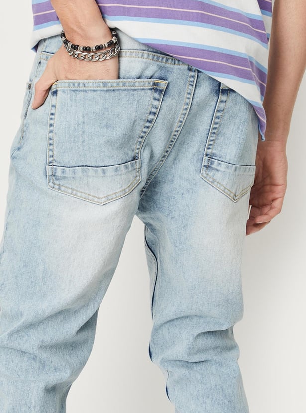 Men Washed Carrot Fit Jeans