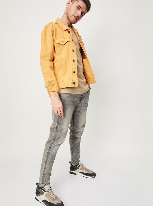 Men Washed Carrot Fit Jeans