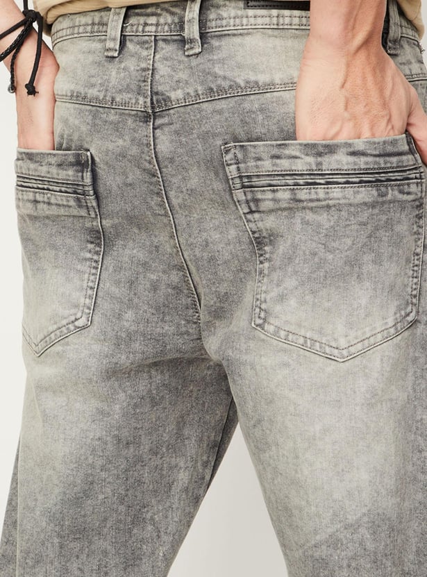 Men Washed Carrot Fit Jeans