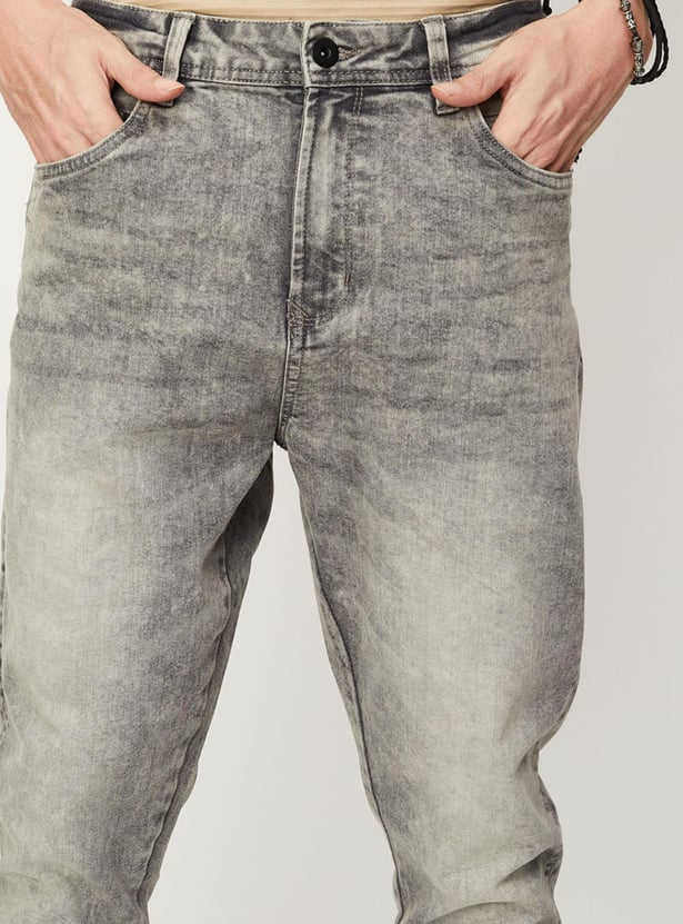 Men Washed Carrot Fit Jeans
