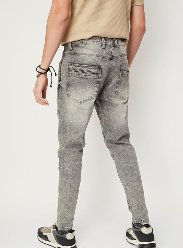 Men Washed Carrot Fit Jeans