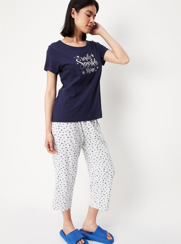 Women Printed Capri Set