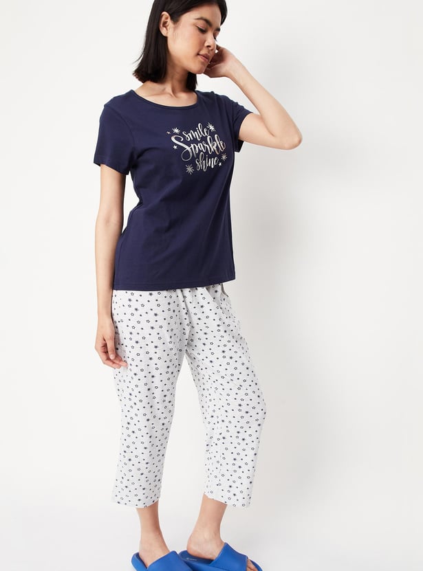 Women Printed Capri Set