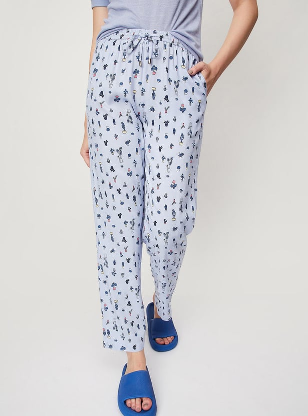 Women Printed Woven Pyjamas